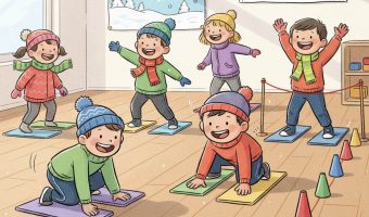 Skilanglauf im Kindergarten: Kreatives Bewegungsspiel mit Tüchern