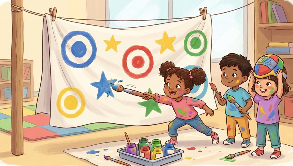 Fechten im Kindergarten: Kreative Spielanleitung mit Pinsel & Farbe