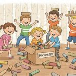 Spiel mit Papprollen: Die lustige „Waldsäuberung“