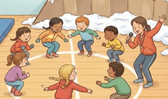 Skirennen für Kinder: Slalom & Abfahrt in der Turnhalle