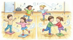 Bühne frei für kleine Eisprinzessinnen: Eiskunstlauf in der Turnhalle