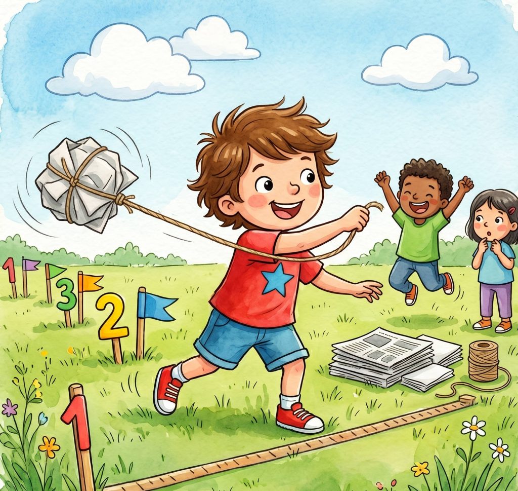 Hammerwurf für Kinder: DIY-Spielidee mit Zeitung & Alltagsmaterial
