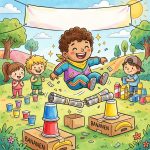 Hochsprung für Kinder: Spielerische Kidsolympics mit Alltagsmaterial
