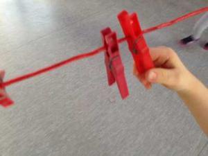 Wäscheklammer Farbspiel