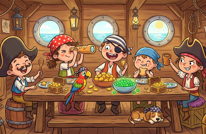 Suchen Sie lustige Piraten Tischsprüche für Kinder? Entdecken Sie kreative Reime und Rituale für Kita, Krippe und Zuhause, die das Essen zum Abenteuer machen!