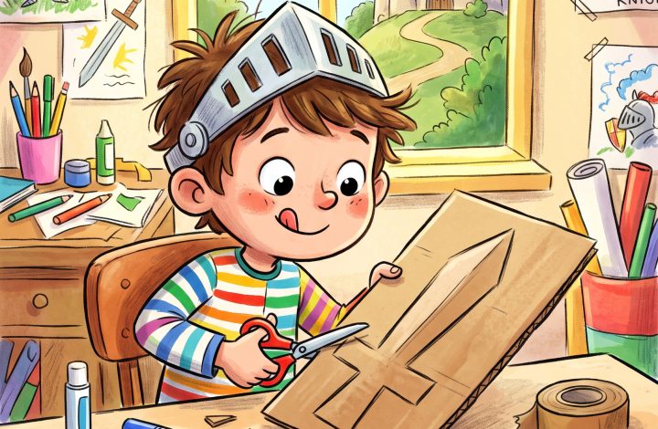 Ritterschwert basteln mit Kindern | PDF Bastelvorlage