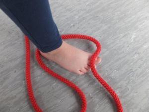 Fußspiel mit Seilen
