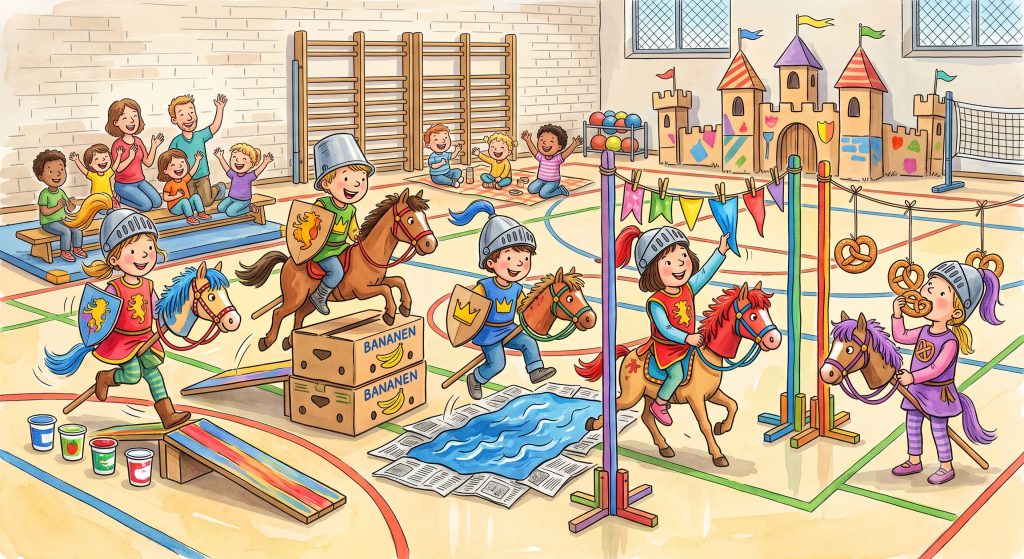 Ritterspiele für Kinder: Anleitung für das Pferde-Turnier (Kita & Geburtstag)