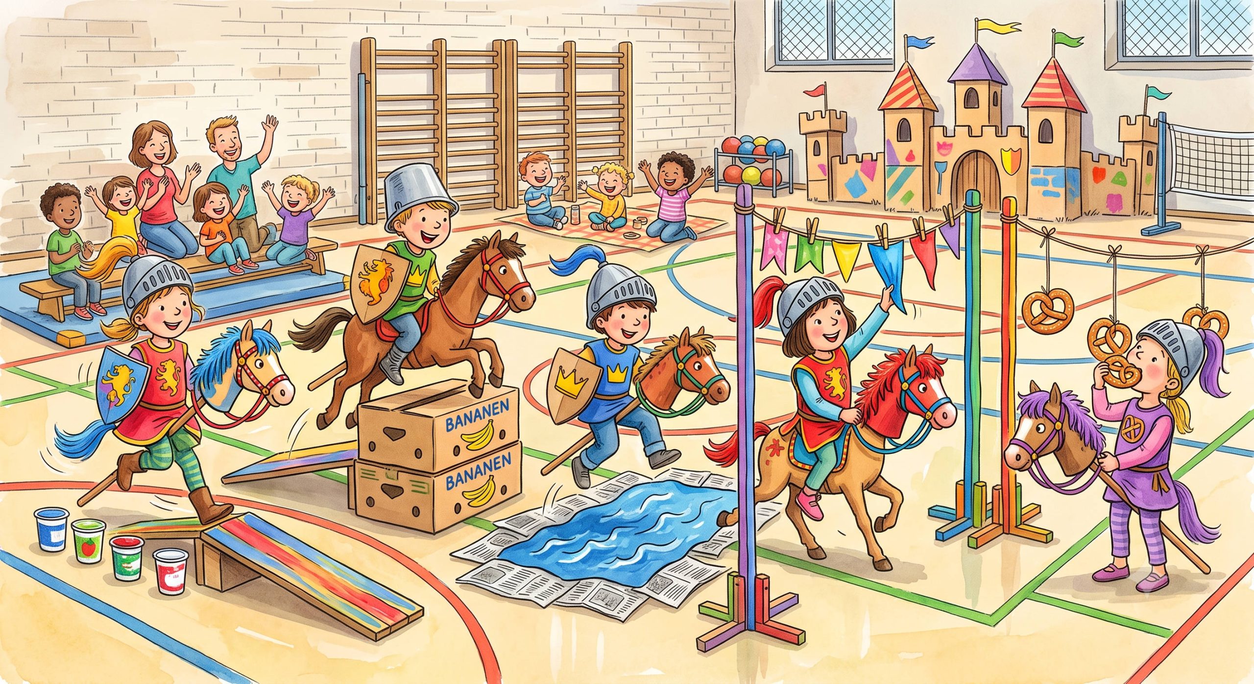Ritterspiele für Kinder: Anleitung für das Pferde-Turnier (Kita & Geburtstag)
