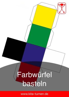 Farbwürfel basteln - Vorlage zum Ausdrucken
