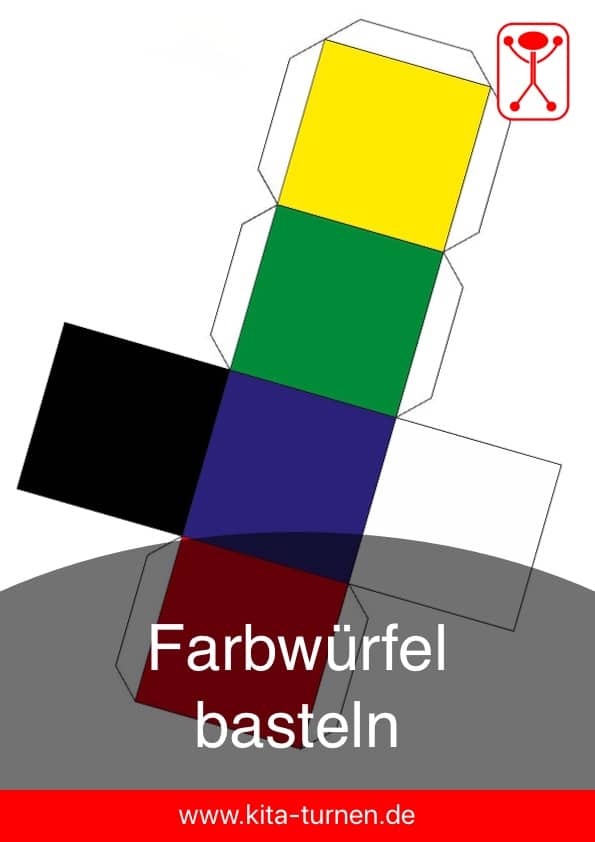 Farbwürfel basteln - Vorlage zum Ausdrucken
