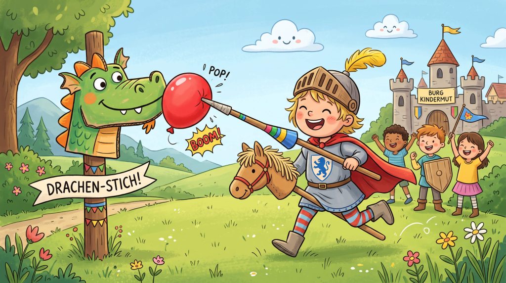 Spannendes Ritterspiel für Kinder: Drachen bekämpfen