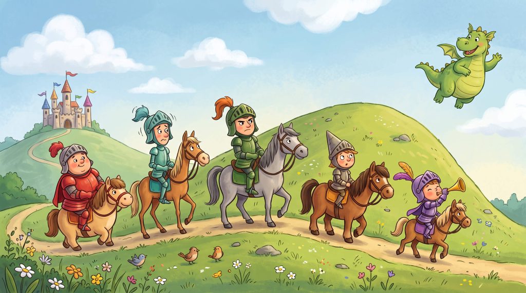 Ritter Fingerspiel für Kinder: 5 mutige Ritter (Text & Video)