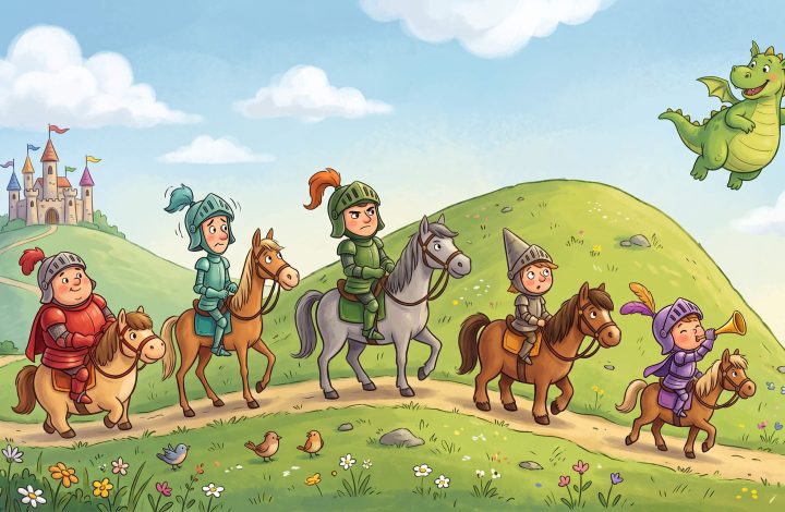 Ritter Fingerspiel für Kinder: 5 mutige Ritter (Text & Video)