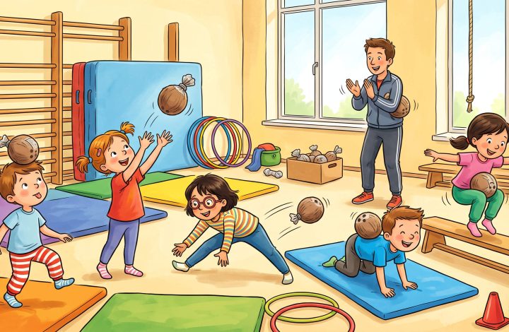 Turnen mit der Kokosnuss: Bewegungsspiele mit Alltagsmaterial für Kinder