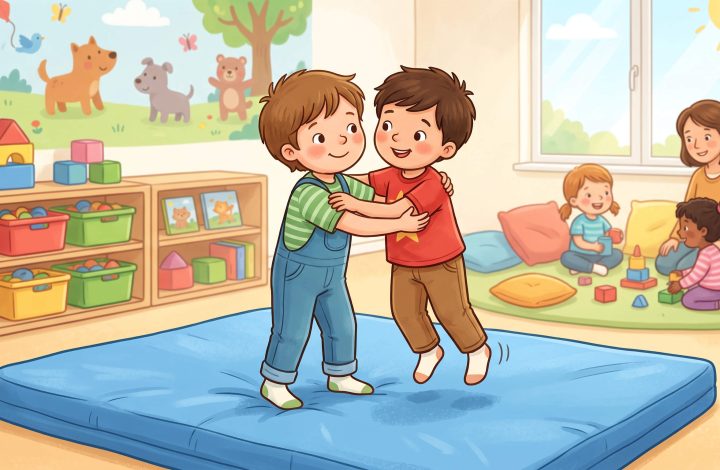 Ringen und Raufen für Kinder: Faires Ritter-Spiel ab 4 J.