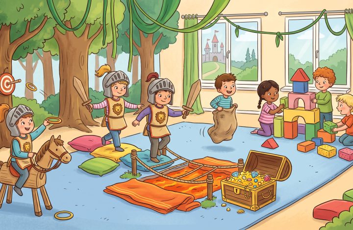 spannende Turnstunde für Ritter: Bewegungsspiele für Kinder