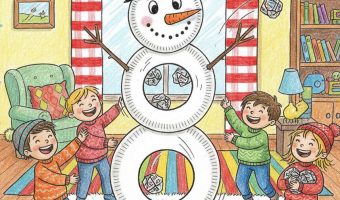 Schneemann Wurfspiel – Bastelspaß mit Bewegungskick